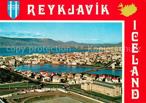 AK / Ansichtskarte Reykjavik Central Reykjavik mit See Reykjavik