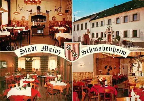 AK / Ansichtskarte Schwabenheim Stadt Mainz Schwabenheim Restaurant Innenansichten Schwabenheim