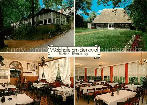 AK / Ansichtskarte Buechen_Lauenburg Waldhalle am Steinautal Teilansichten Buechen_Lauenburg