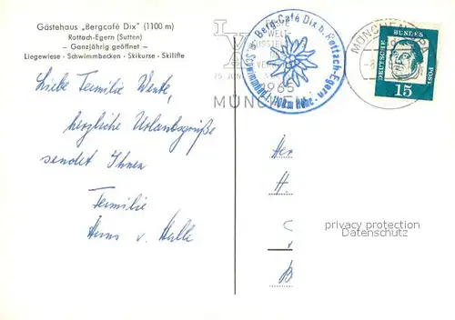 AK / Ansichtskarte Rottach Egern Berg Cafe Dix Teilansichten Rottach Egern