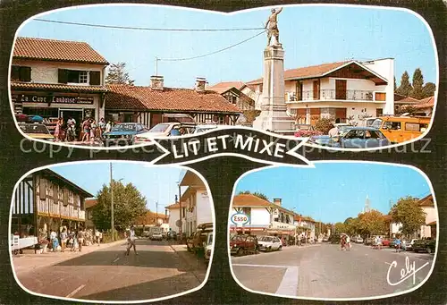 AK / Ansichtskarte Lit et Mixe Rue principale Monument aux Morts Centre Ville Lit et Mixe