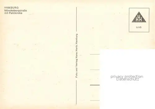 AK / Ansichtskarte Hamburg Moenckebergstrasse mit Petrikirche Hamburg