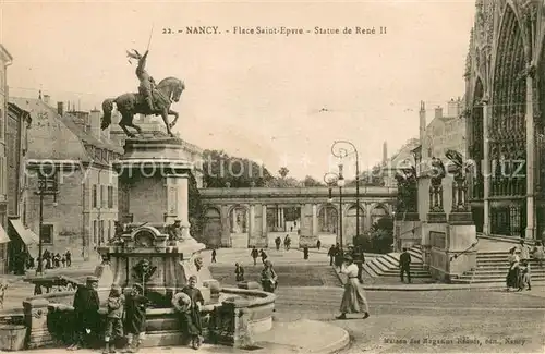 AK / Ansichtskarte Nancy_54 Place Saint Epvre Statue de Rene II 