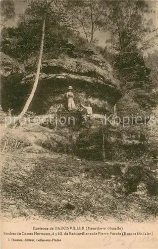 AK / Ansichtskarte Badonviller Roches du Comte Hermann et de Pierre Parcee Ruines feodales Badonviller