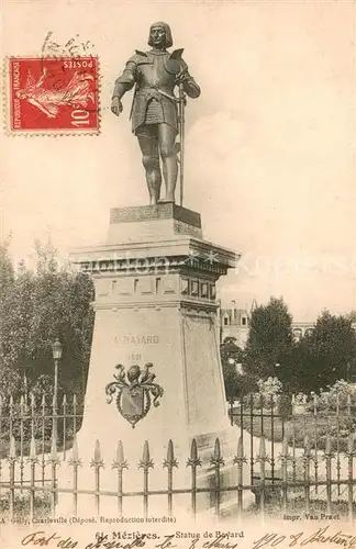 AK / Ansichtskarte Mezieres_08 Charleville Statue de Bayard 