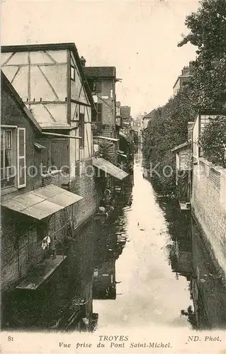 AK / Ansichtskarte Troyes_10 Vue prise du Pont Saint Michel 