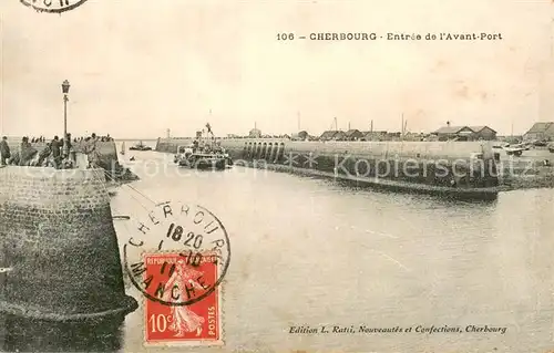 AK / Ansichtskarte Cherbourg_50 Entree de lAvant Port 