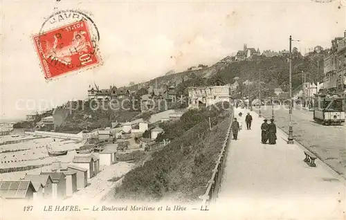 AK / Ansichtskarte Le_Havre Le Boulevard Maritime et la Heve Le_Havre