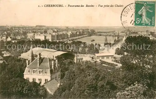 AK / Ansichtskarte Cherbourg_50 Panorama des Bassins Vue prise des Chalets 