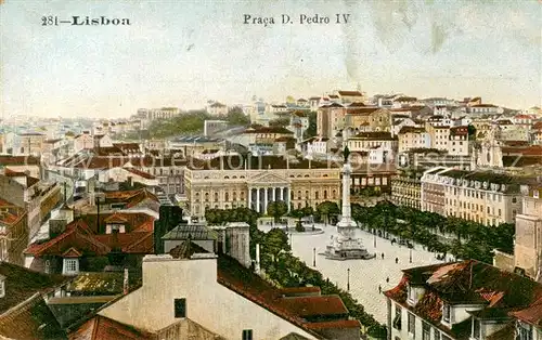 AK / Ansichtskarte Lisboa Praca D Pedro IV Lisboa