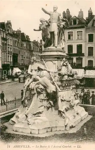 AK / Ansichtskarte Abbeville_80_Somme La Statue de lAmiral Courbet 