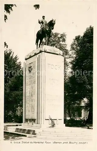 AK / Ansichtskarte Lille_59 Statue du Marechal Foch 