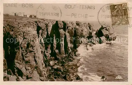 AK / Ansichtskarte Le_Pouliguen La Grande Cote Les Rochers Les Aiguilles Le_Pouliguen