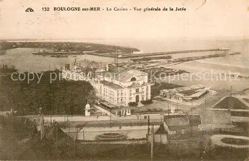 AK / Ansichtskarte Boulogne sur Mer_62 Le Casino Vue generale de la Jetee 