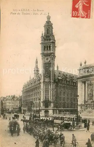 AK / Ansichtskarte Lille_59 La Bourse Place du Theatre 