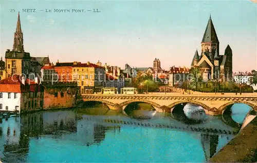 AK / Ansichtskarte Metz_Moselle Le Moyen Pont Metz_Moselle