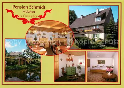 AK / Ansichtskarte Holzhau_Rechenberg Bienenmuehle_Erzgebirge Pension Schmidt Gaststube Fremdenzimmer 
