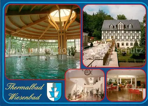 AK / Ansichtskarte Wiesenbad Thermalbad Robert Koch Haus Passage Speisesaal Wiesenbad