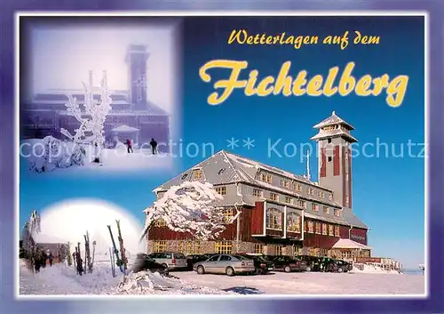 AK / Ansichtskarte Oberwiesenthal_Erzgebirge Fichtelberghaus auf dem hoechsten Berg Sachsens im Winter Oberwiesenthal Erzgebirge