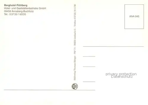 AK / Ansichtskarte Annaberg Buchholz_Erzgebirge Berghotel Poehlberg Aussichtsturm Felsen Panorama Blick ins Tal Annaberg Buchholz