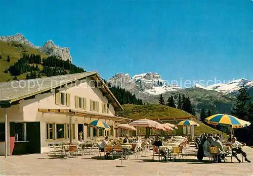 AK / Ansichtskarte Engelberg__OW Bergrestaurant Brunni Sonnenterrasse Alpen 
