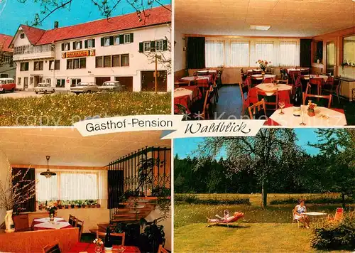 AK / Ansichtskarte Aichelberg_Calw Gasthof Pension Waldblick Restaurant Garten Aichelberg Calw