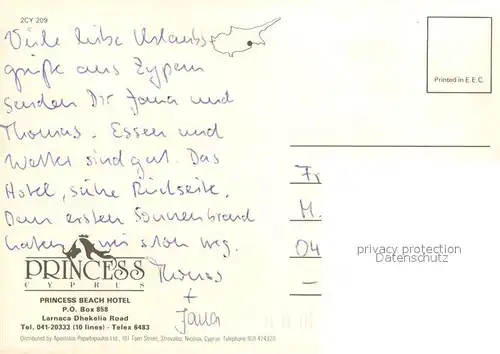 AK / Ansichtskarte Larnaca Princess Beach Hotel Swimming Pool Larnaca