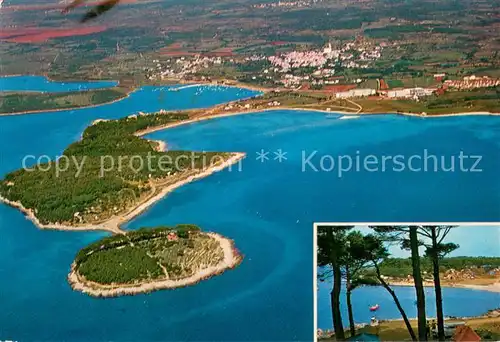 AK / Ansichtskarte Medulin Campingplatz Bucht Strand Fliegeraufnahme Medulin
