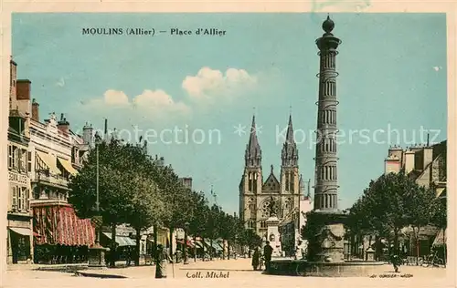 AK / Ansichtskarte Moulins_03_Allier Place d Allier 