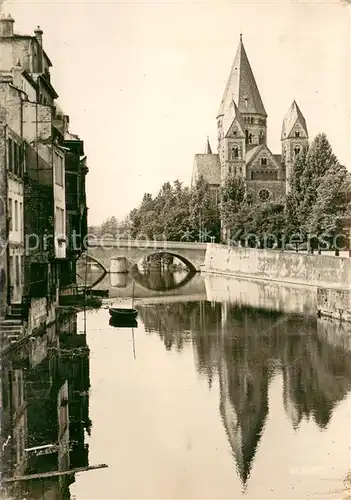 AK / Ansichtskarte Metz_Moselle Les roches et le temple protestant Metz_Moselle
