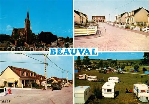 AK / Ansichtskarte Beauval Vue generale sur lEglise La Residence Bellevue Le Camping Beauval