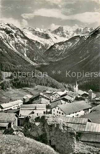 AK / Ansichtskarte Latsch_GR Panorama mit Blick ins Albulatal Latsch_GR