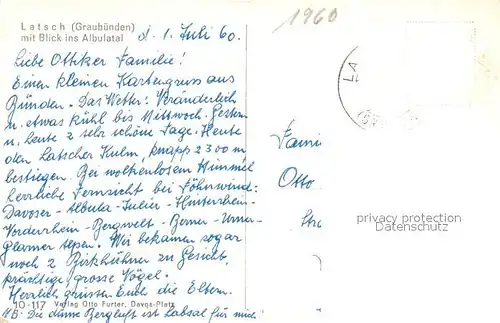 AK / Ansichtskarte Latsch_GR Panorama mit Blick ins Albulatal Latsch_GR