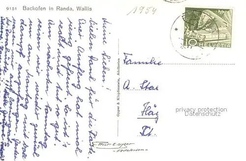 AK / Ansichtskarte Randa_VS Backofen 