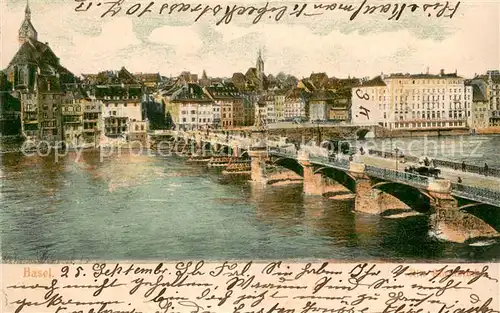 AK / Ansichtskarte Basel_BS Alte Rheinbruecke Basel_BS
