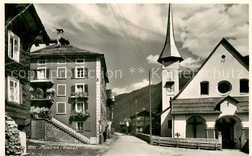 AK / Ansichtskarte Muenster_VS Dorfpartie mit Kirche Feldpost Muenster_VS