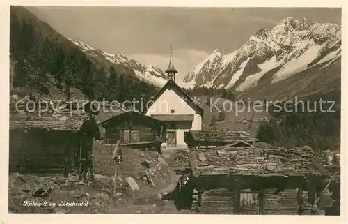 AK / Ansichtskarte Kuehmatt im Loetschental mit Kapelle 