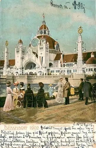AK / Ansichtskarte Ausstellung_Industrie_Gewerbe_Kunst_Duesseldorf_1902  Hauptindustriehalle Ausstellung_Industrie