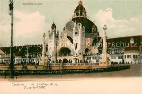 AK / Ansichtskarte Ausstellung_Industrie_Gewerbe_Kunst_Duesseldorf_1902  Hauptindustriehalle Ausstellung_Industrie
