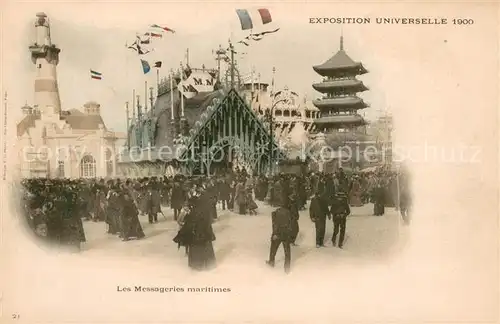 AK / Ansichtskarte Exposition_Universelle_Paris_1900 Les Messageries maritimes 