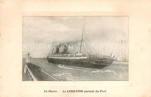 AK / Ansichtskarte Dampfer_Oceanliner Le Havre La Lorraine 