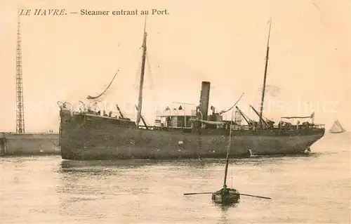 AK / Ansichtskarte Dampfer_Oceanliner Le Havre steamer entrant au Port 
