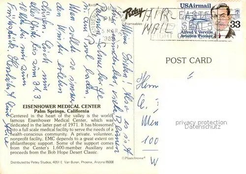 AK / Ansichtskarte Palm_Springs Eisenhower Medical Center aerial view 