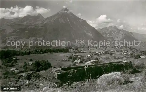 AK / Ansichtskarte Aeschiried bei Spiez mit Thunersee und Niesen Aeschiried