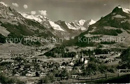 AK / Ansichtskarte Frutigen_BE Panorama mit Doldenhoerner Balmhorn Altels und Elsighorn Frutigen BE