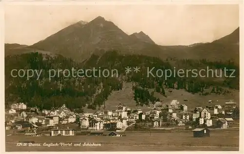AK / Ansichtskarte Davos_GR Englisch Viertel und Schiahorn Davos_GR
