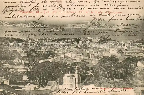 AK / Ansichtskarte Marseille_13 Les Iles du Chateau dIf et la Rade d Endoume 