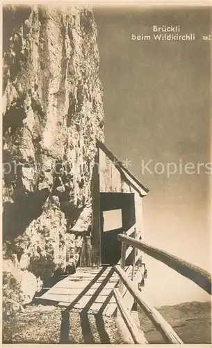 AK / Ansichtskarte Weissbad_IR Brueckli beim Wildkirchli 