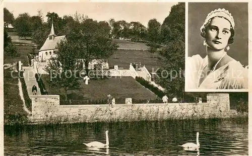 AK / Ansichtskarte Kuessnacht_Vierwaldstaettersee La chapelleau souvenir a SM Astrid la reine des Belges 