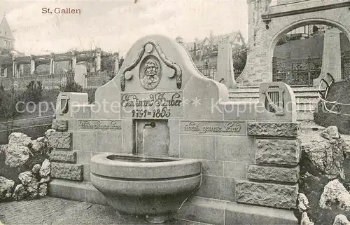 AK / Ansichtskarte St_Gallen_SG Ferdinand Huber Brunnen St_Gallen_SG